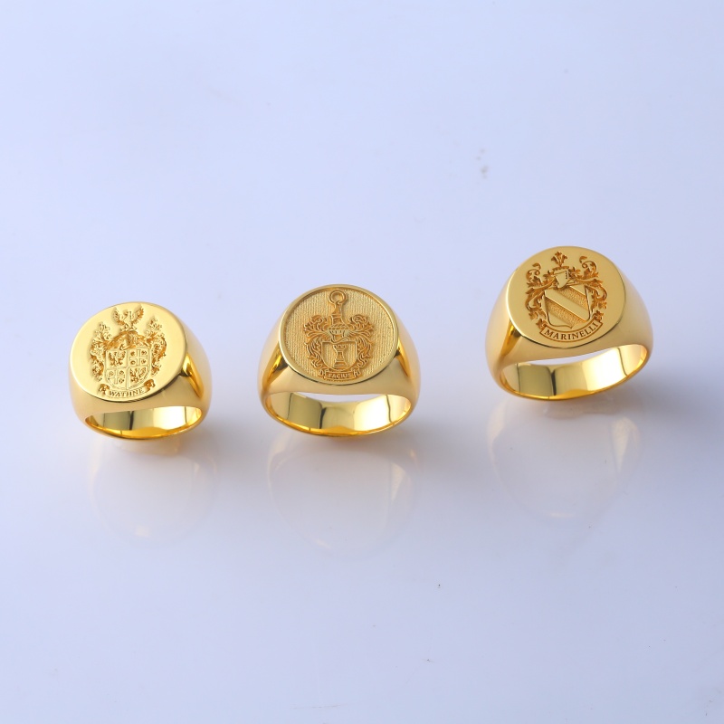 Медное кольцо-печатка