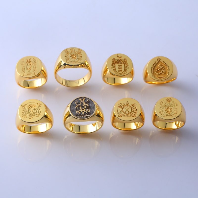 Медное кольцо-печатка