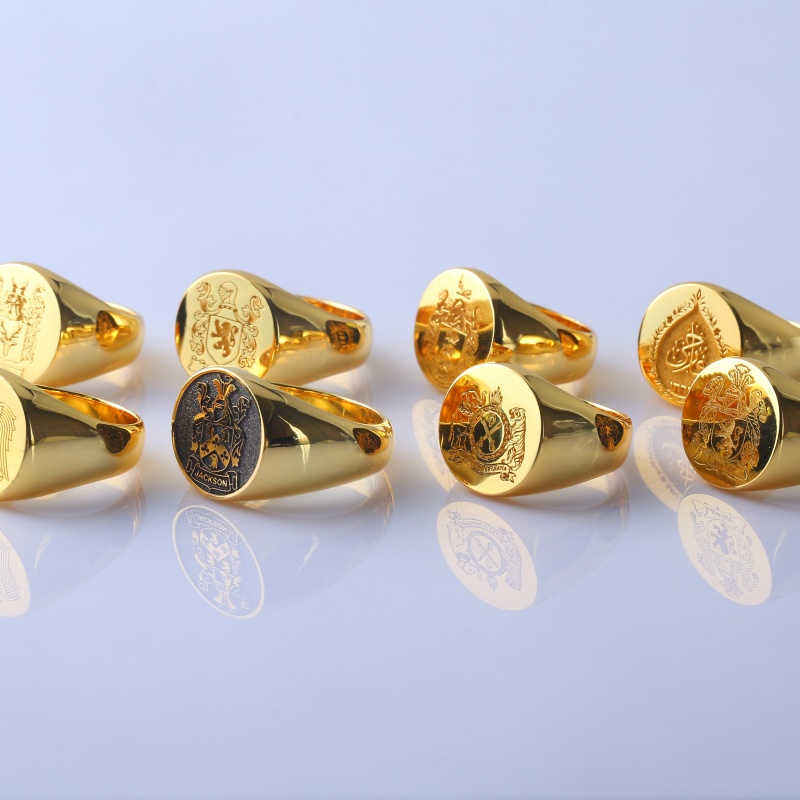 Медное кольцо-печатка