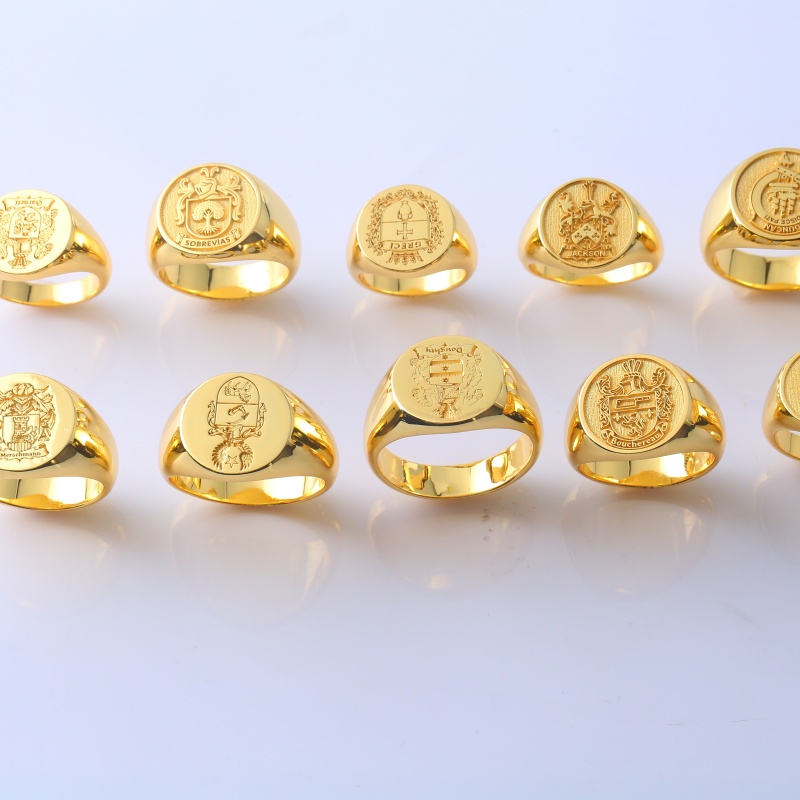 Медное кольцо-печатка