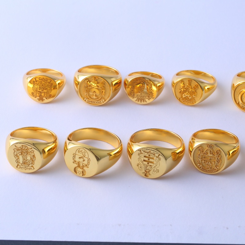 Медное кольцо-печатка