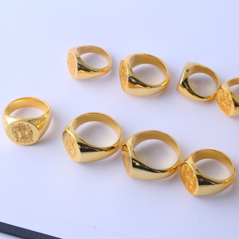 Медное кольцо-печатка