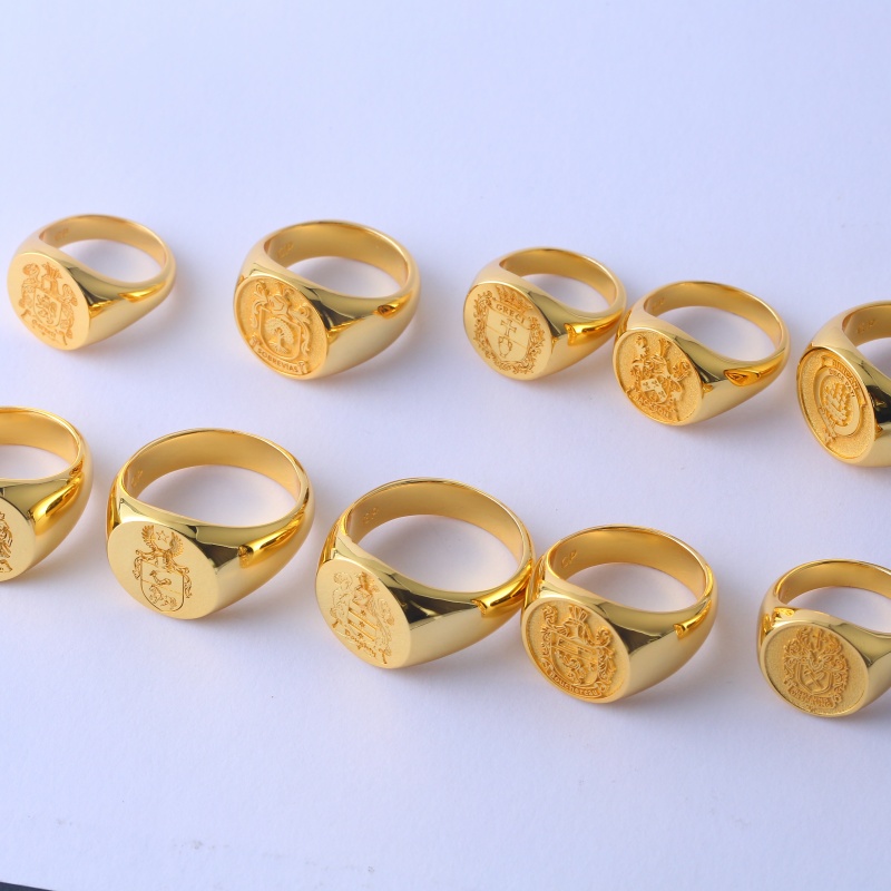 Медное кольцо-печатка