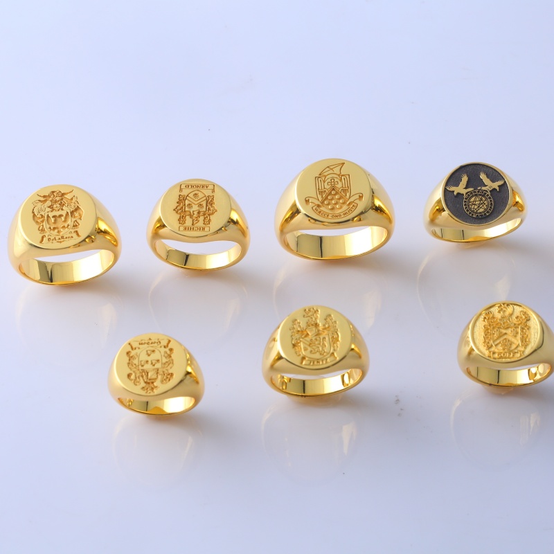 Медное кольцо-печатка