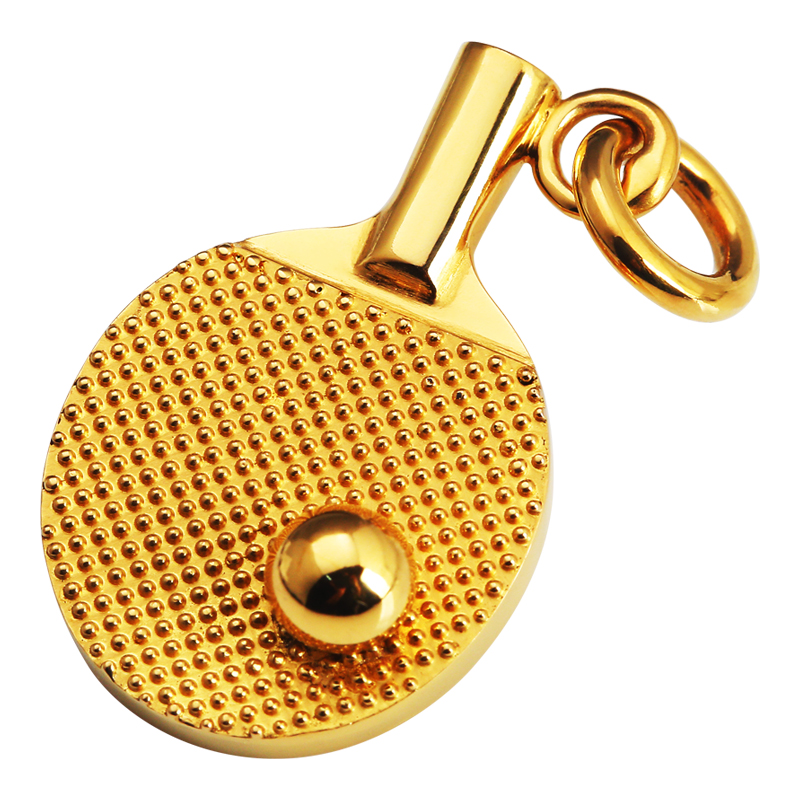 Золотая кулон для ракетки для настольного тенниса