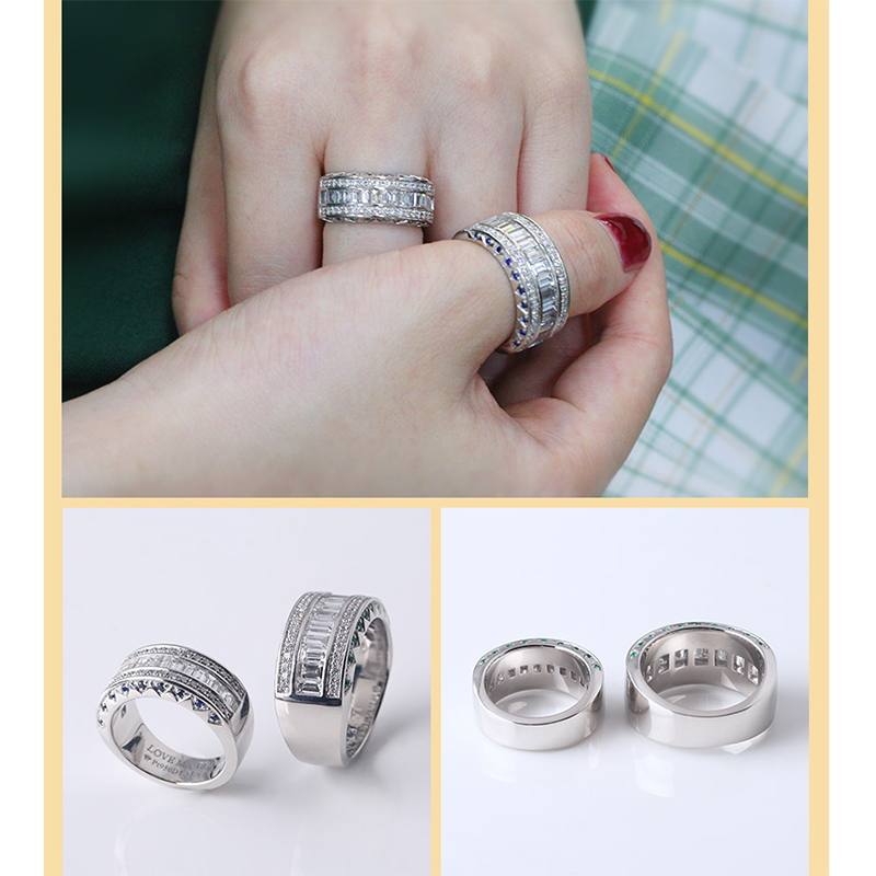 Золотое кольцо в форме полного круга, инкрустированное бриллиантами