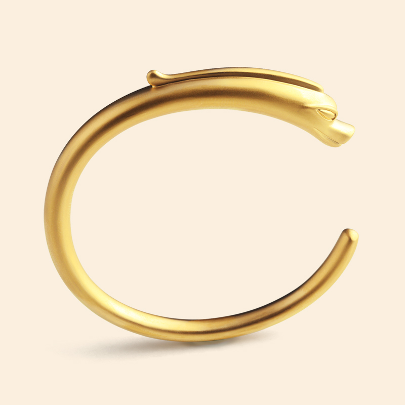 Китайский дракон C типа чистого золота браслет