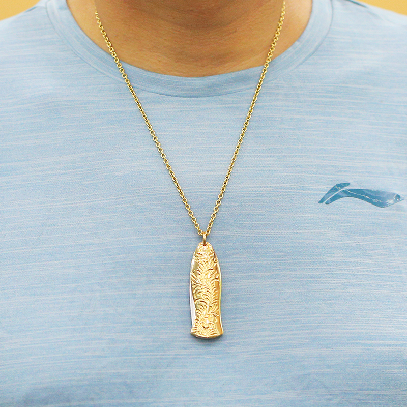 Кулон с перемещенным ножом с рисунком Tang Cao