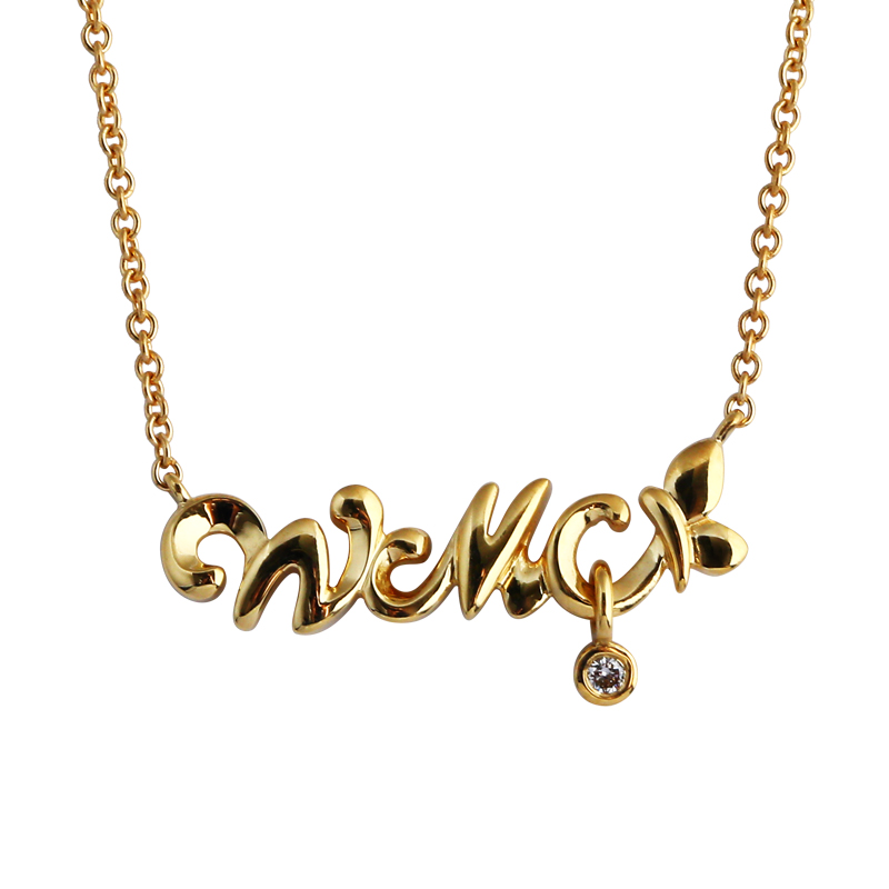 Модная золотая алфавитная цепочка