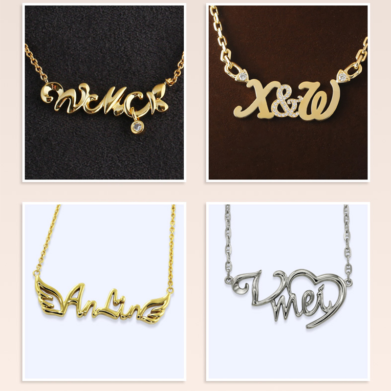 Модная золотая алфавитная цепочка