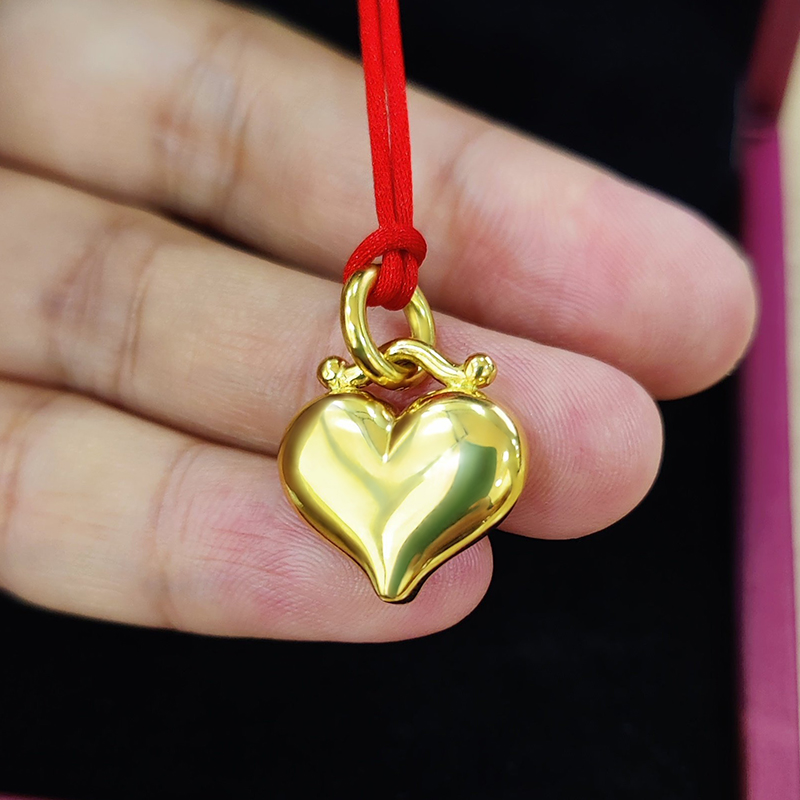 Чистое золото 999 кулон в форме сердца