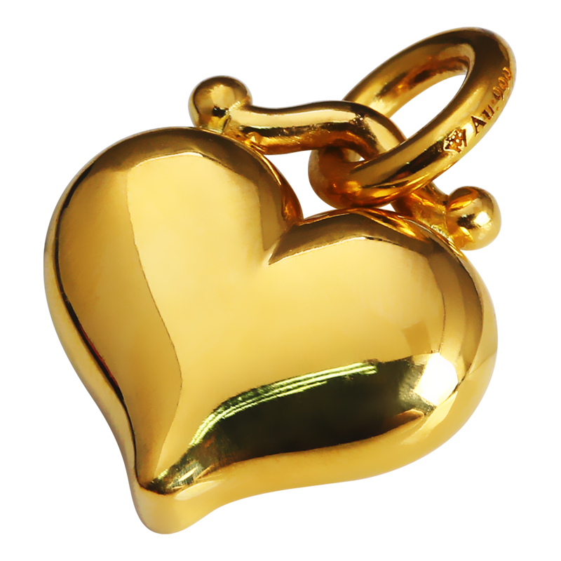 Чистое золото 999 кулон в форме сердца