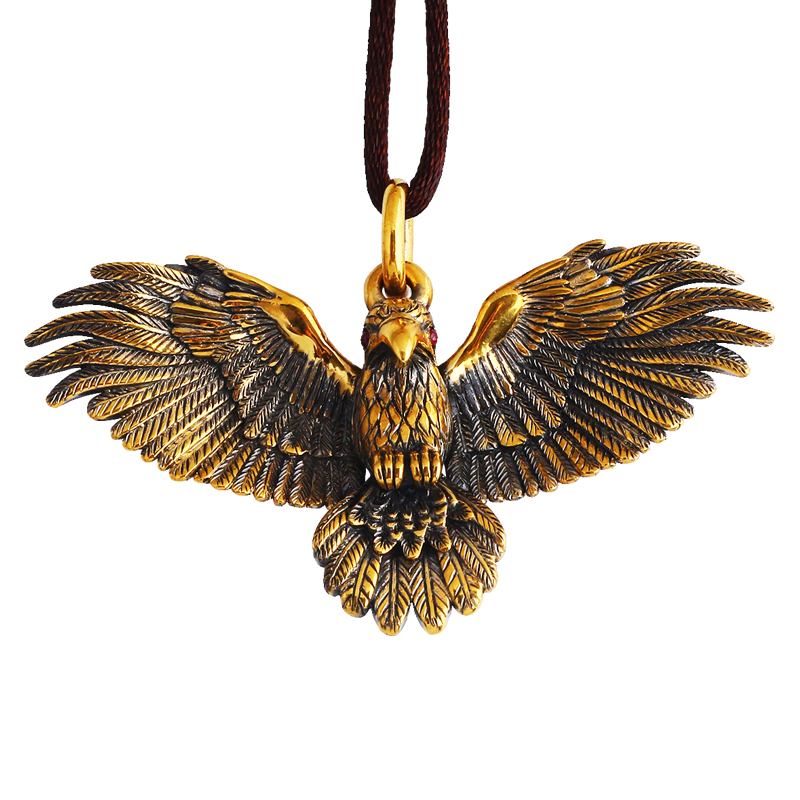 Электрическая черная нога золотая орловая кулон