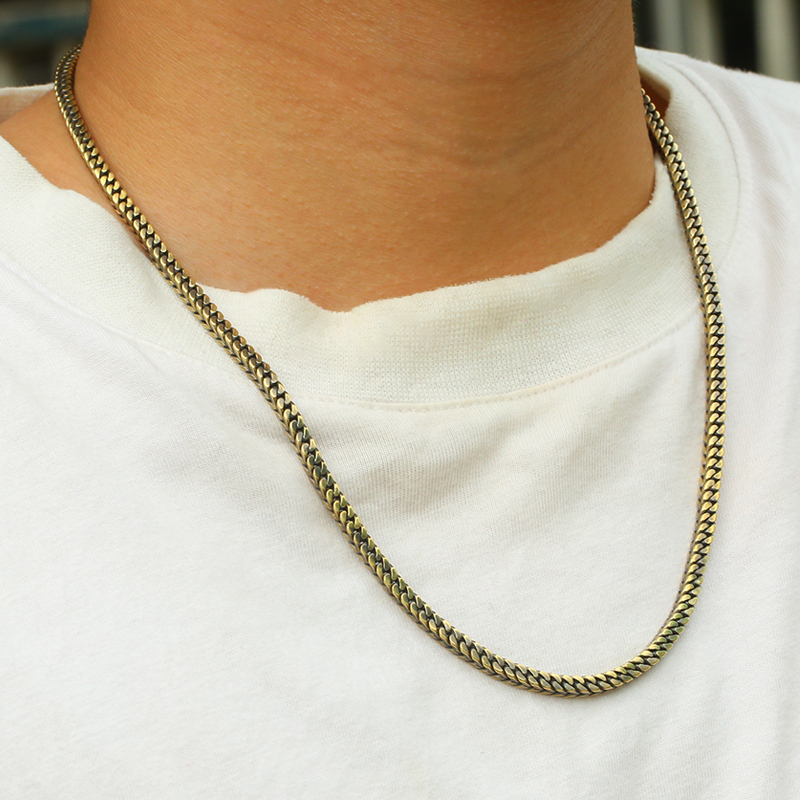 Электрическое черное ремесло квадратное ожерелье из 18K золота