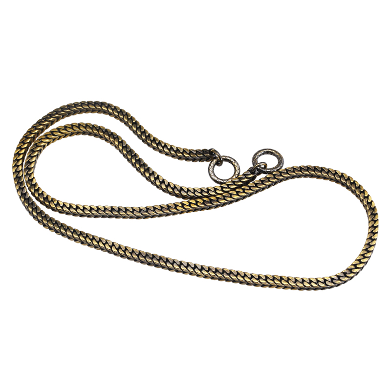 Электрическое черное ремесло квадратное ожерелье из 18K золота