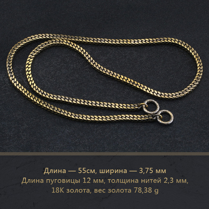 Электрическое черное ремесло квадратное ожерелье из 18K золота