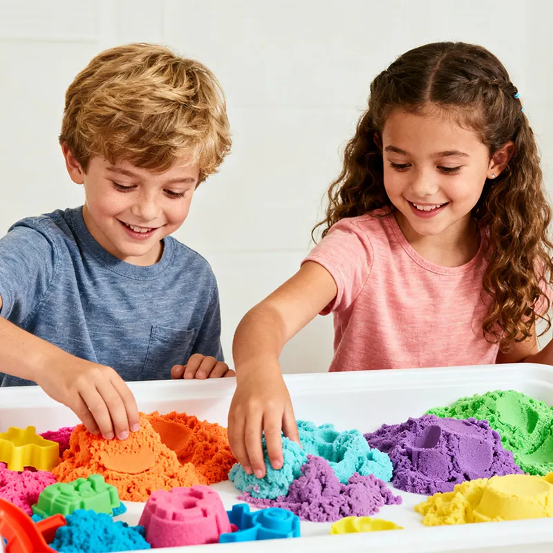 Волшебный песок в зелёной коробке