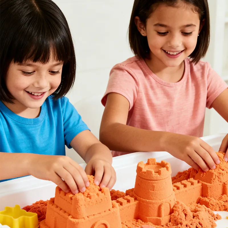 Волшебный песок в зелёной коробке