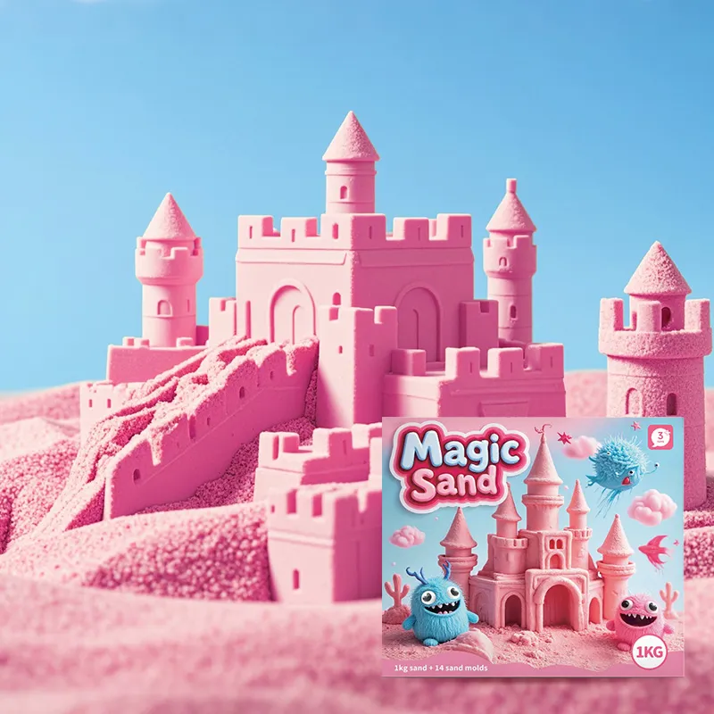 Волшебный песок в розовой коробке