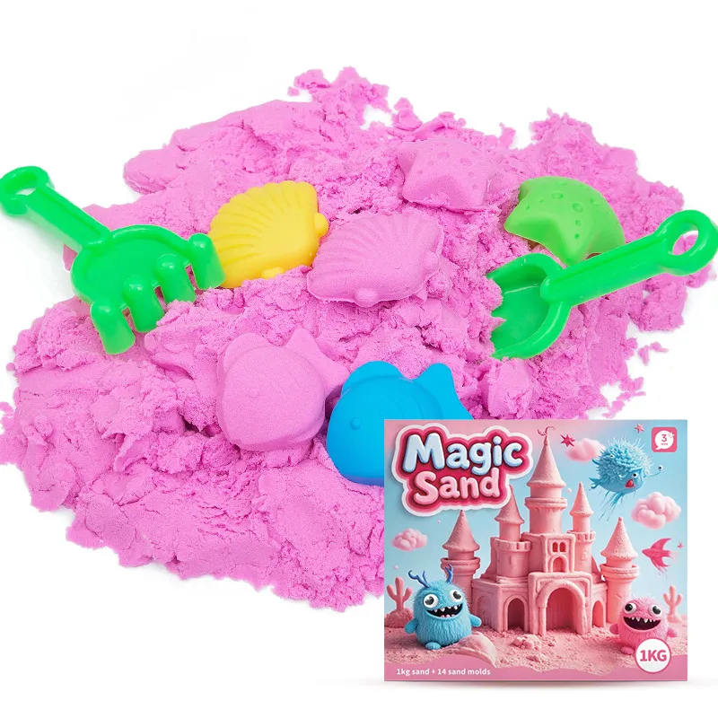 Волшебный песок в розовой коробке