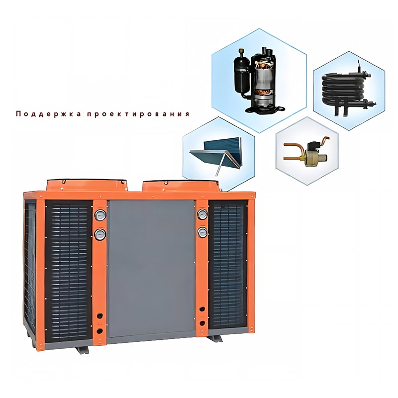 Высокотемпературный тепловой насос OEM/ODM 12,7 кВт, 80°C, R134a, компрессор Copeland, 380 В/3 фазы/50 Гц, водонагреватель с воздушным источником тепла, экологически чистый, для промышленной переработки и сушки сельскохозяйственной продукции.