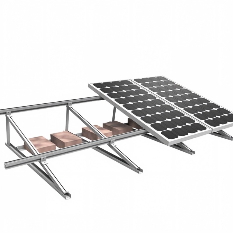 Треугольная плоская алюминиевая стойка для солнечных панелей