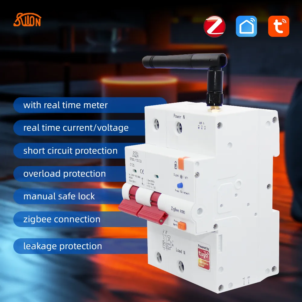 STB3L-125-ZJ Tuya Zigbee с УЗО и функцией учета