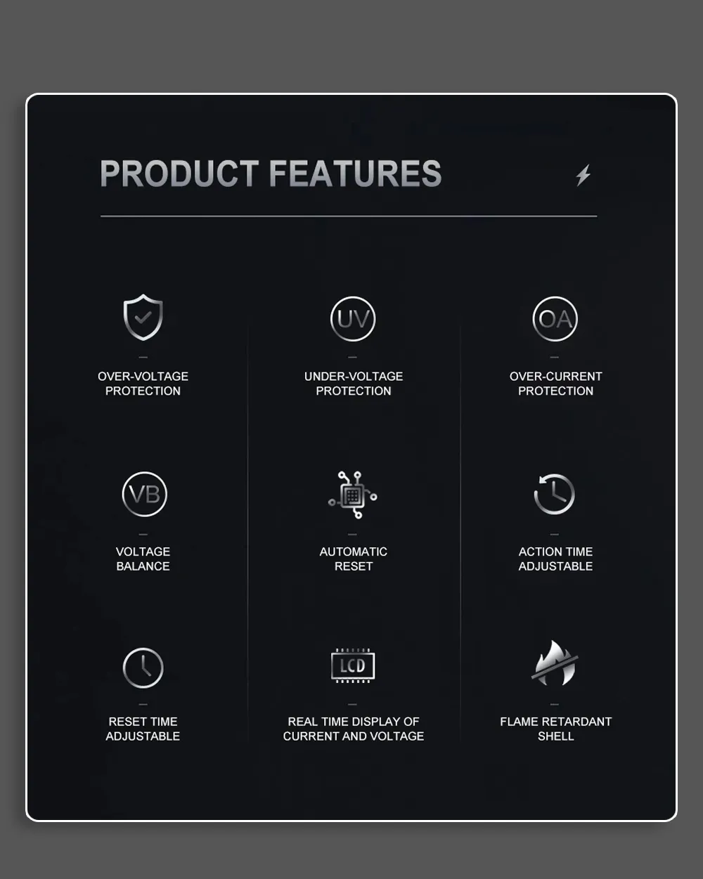 Реле защиты напряжения и тока (3-фазное)