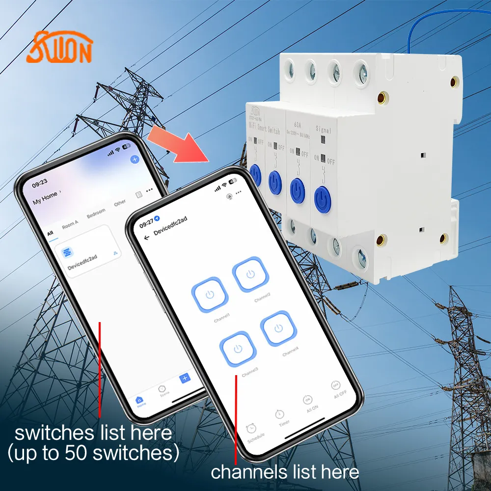 Четырехканальный выключатель STC1-63/4W Ewelink