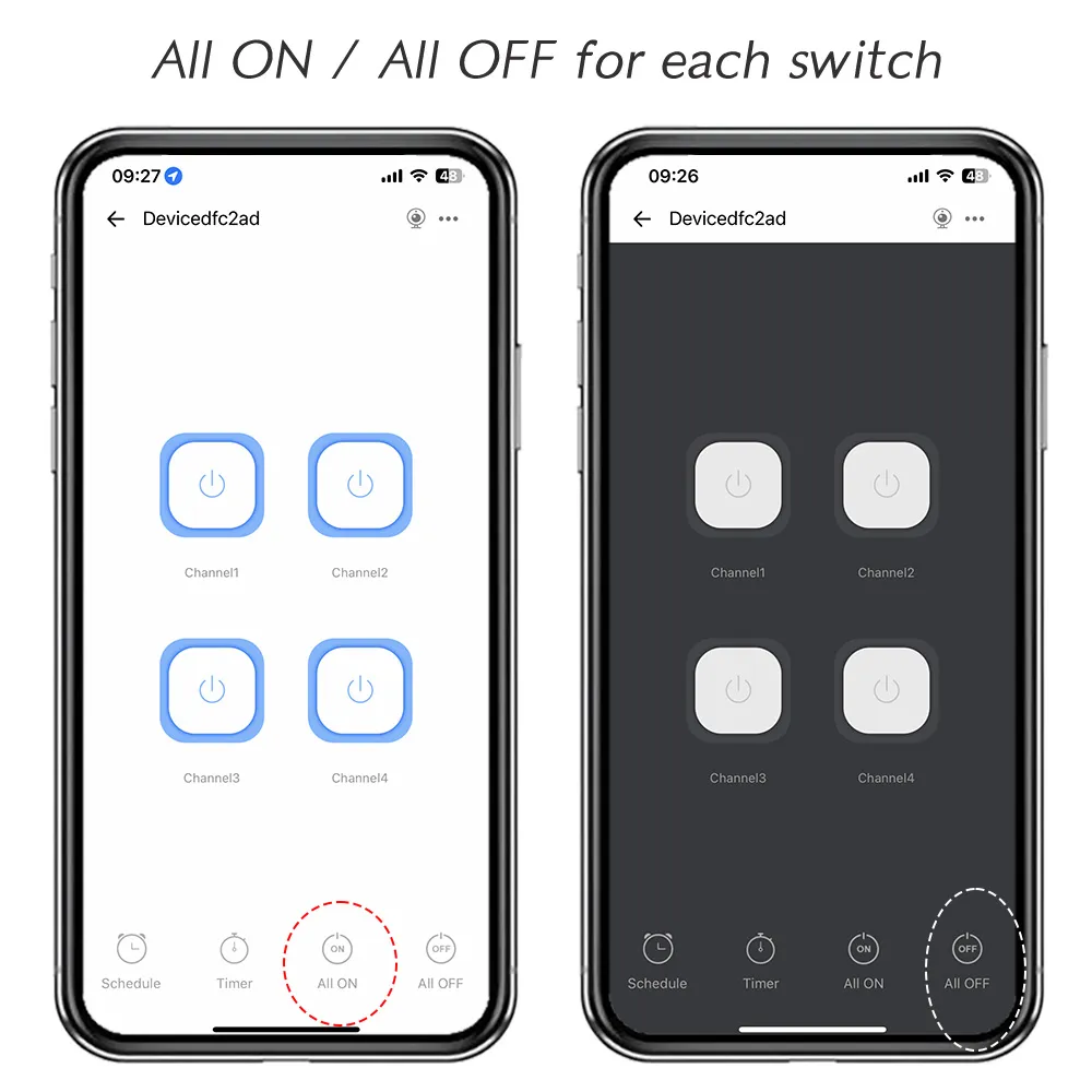 Четырехканальный выключатель STC1-63/4W Ewelink