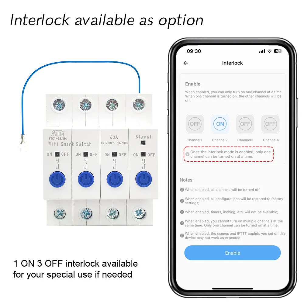 Четырехканальный выключатель STC1-63/4W Ewelink