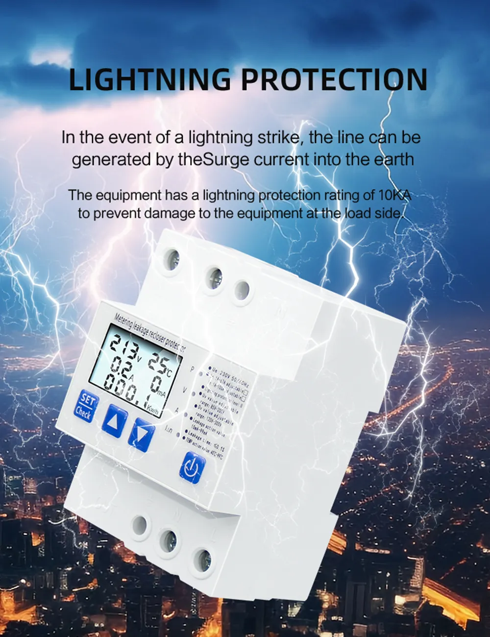 Устройство защиты с УЗО АПВ и функцией учета