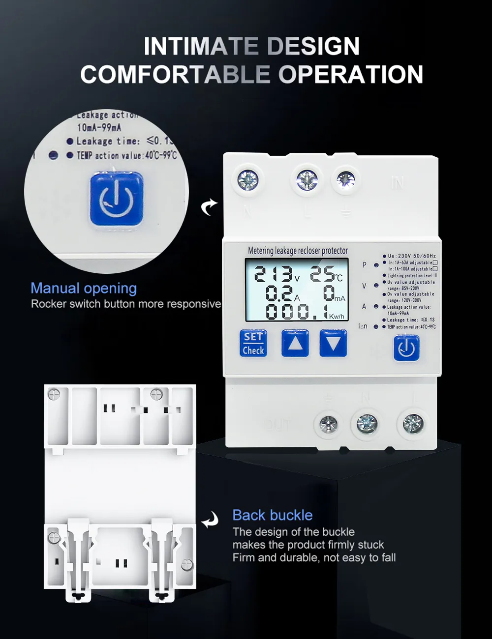 Устройство защиты с УЗО АПВ и функцией учета