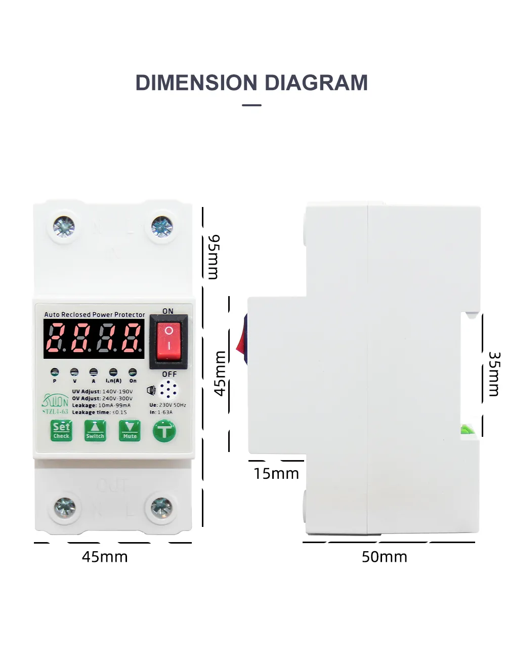 STZL4-63 автоматический повторный выключатель с защитой питания