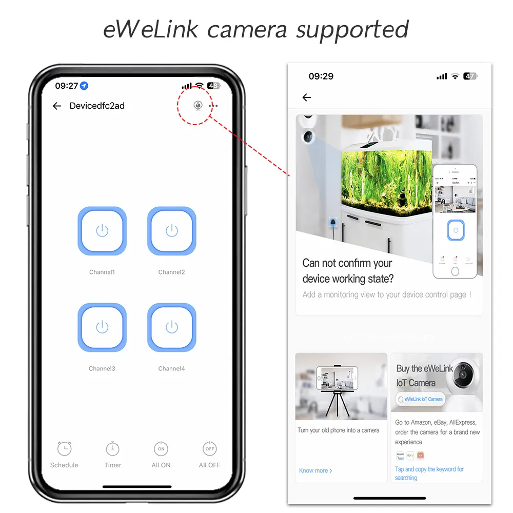 Четырехканальный выключатель STC1-63/4W Ewelink