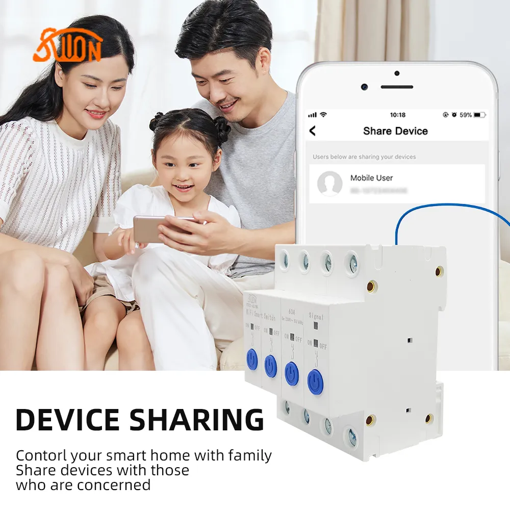 Четырехканальный выключатель STC1-63/4W Ewelink