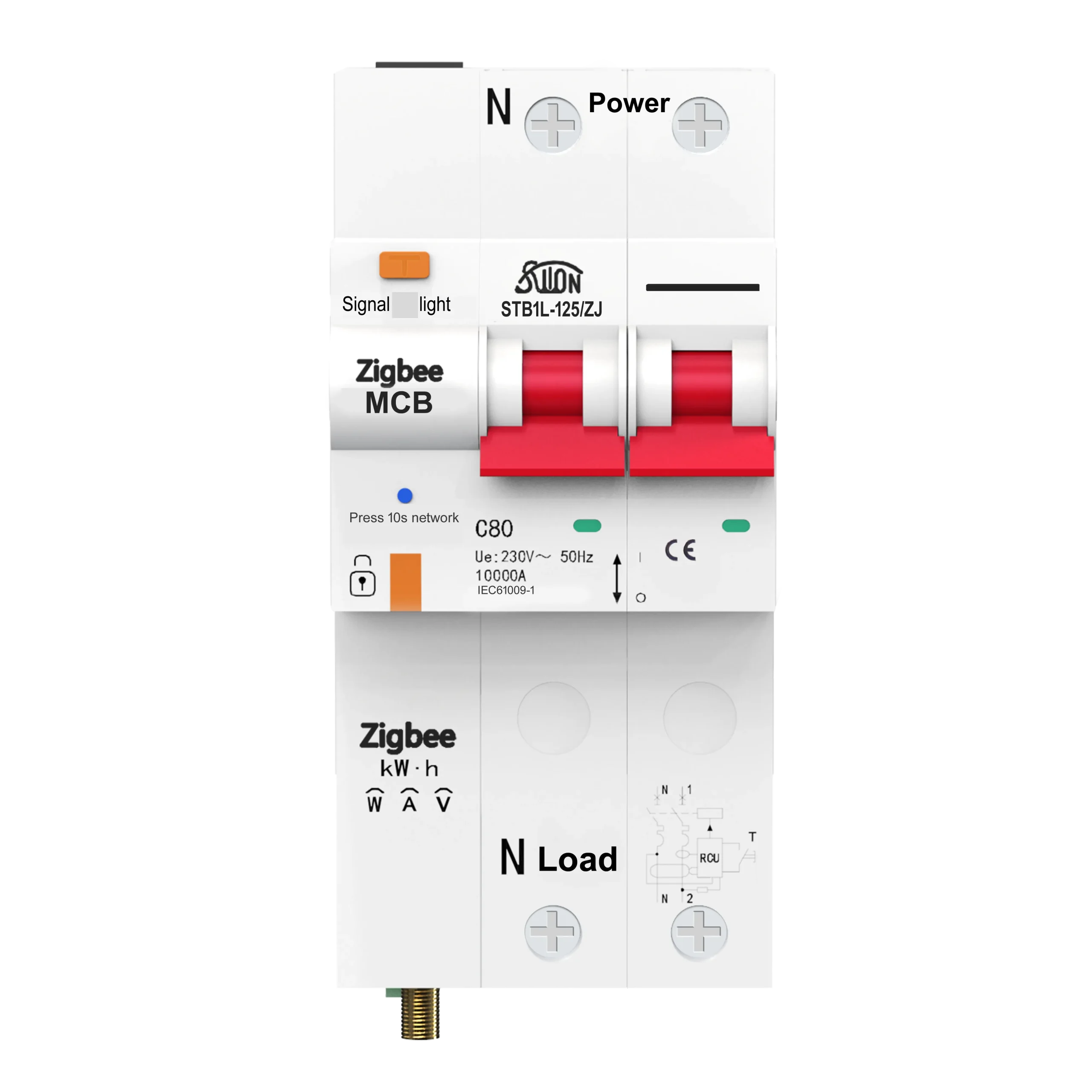 STB1L-125-ZG удлиненная версия с функцией учета и УЗО