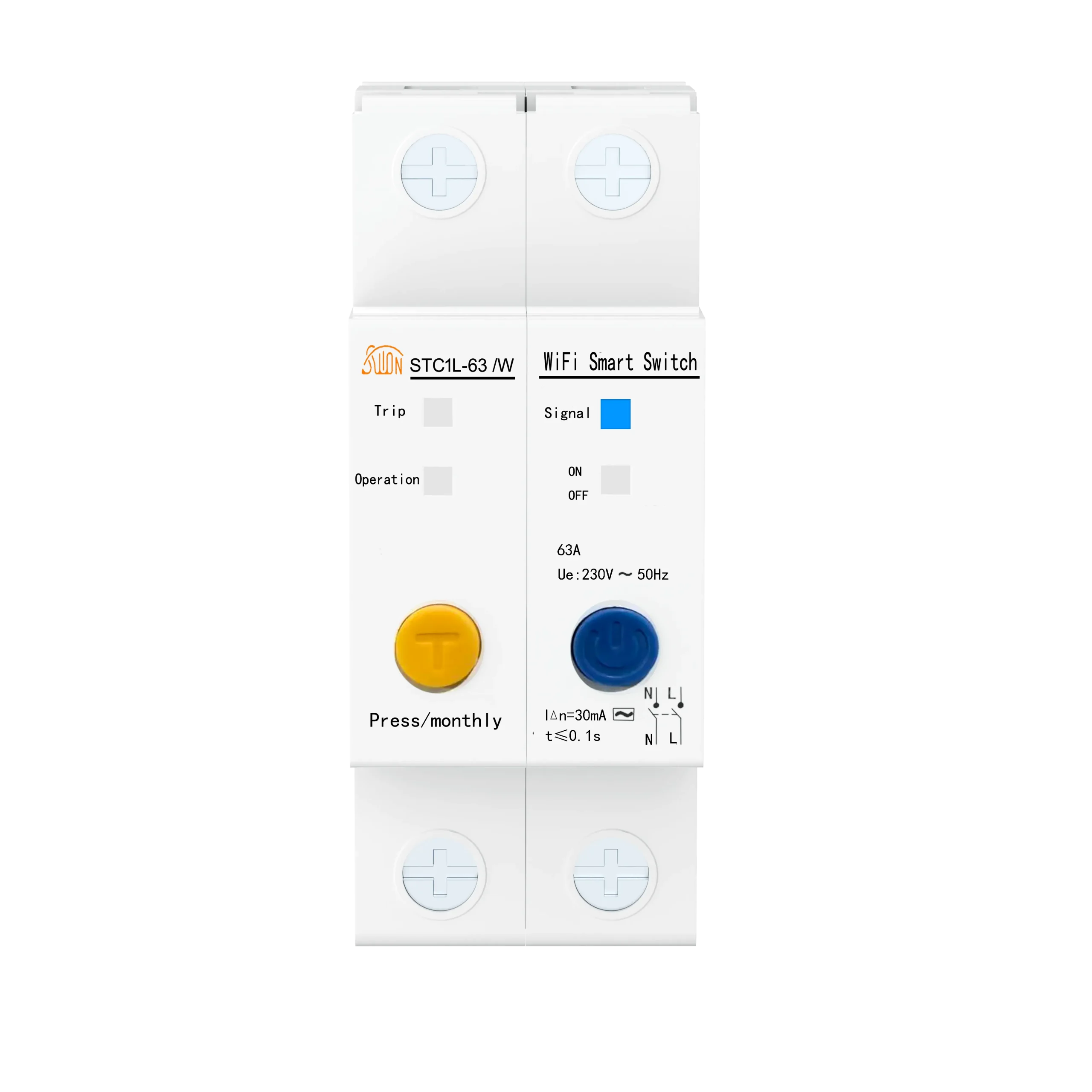 STC1-63-W eWeLink WiFi с УЗО