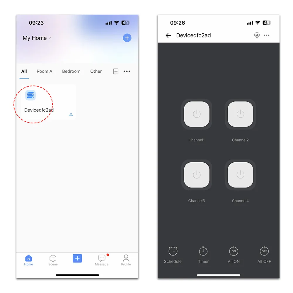 Четырехканальный выключатель STC1-63/4W Ewelink