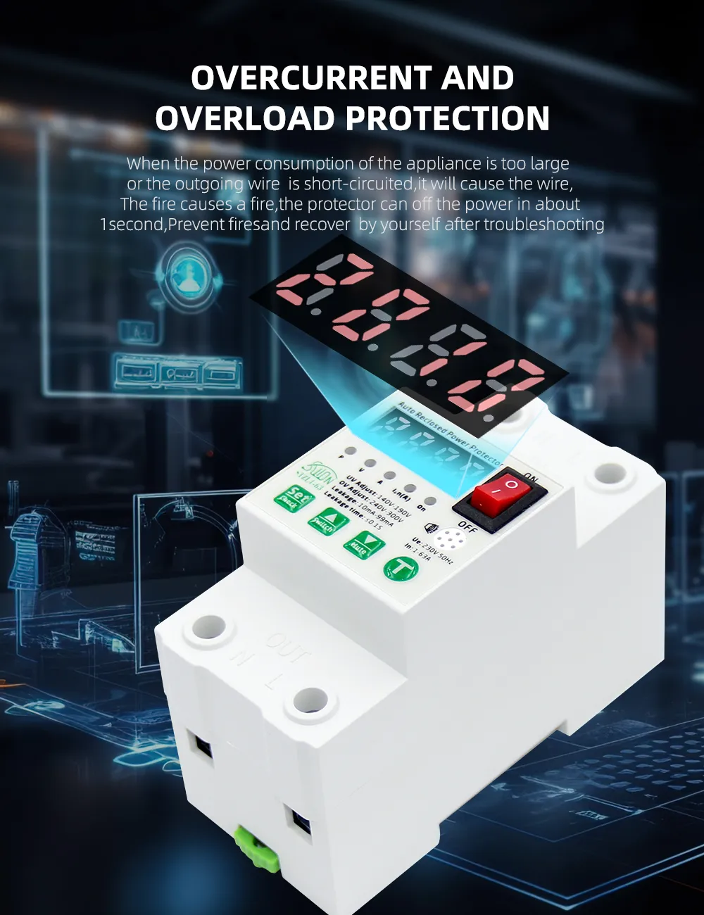 STZL4-63 автоматический повторный выключатель с защитой питания