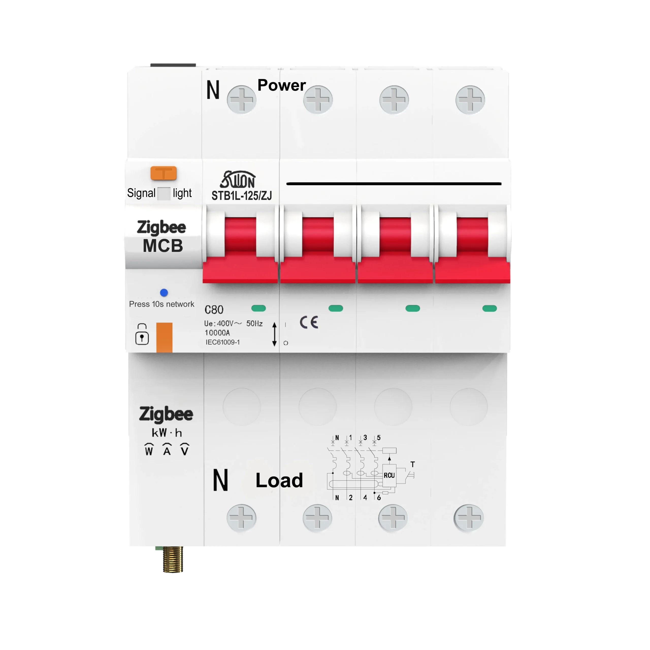 STB1L-125-ZG удлиненная версия с функцией учета и УЗО