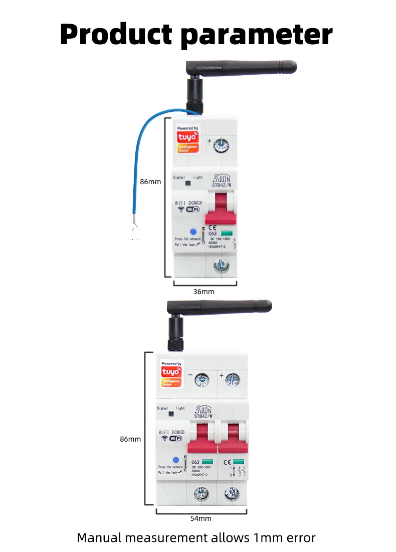 STB4Z-WiFi автоматический выключатель постоянного тока