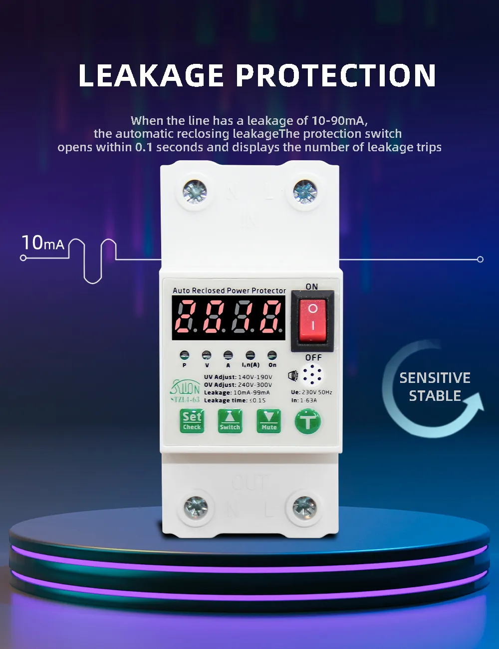 STZL4-63 автоматический повторный выключатель с защитой питания