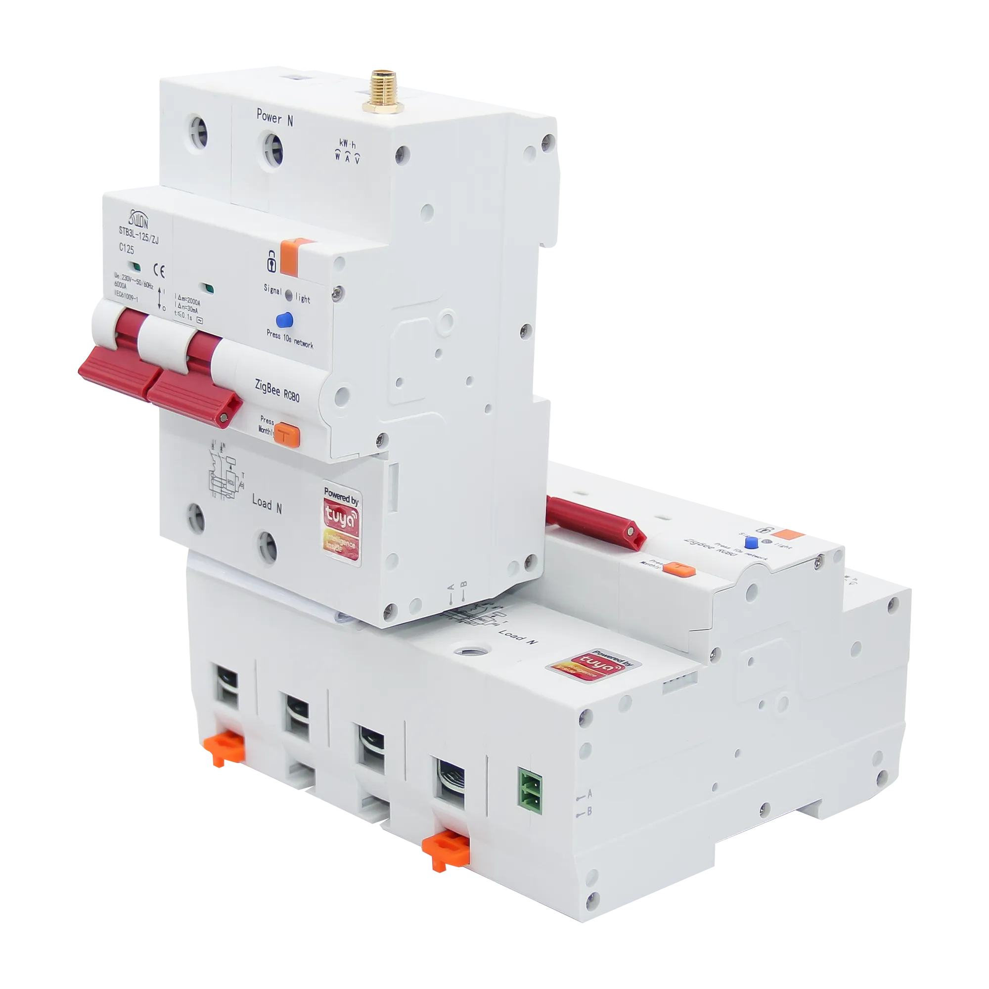 STB3L-125-ZJ Tuya Zigbee с УЗО и функцией учета