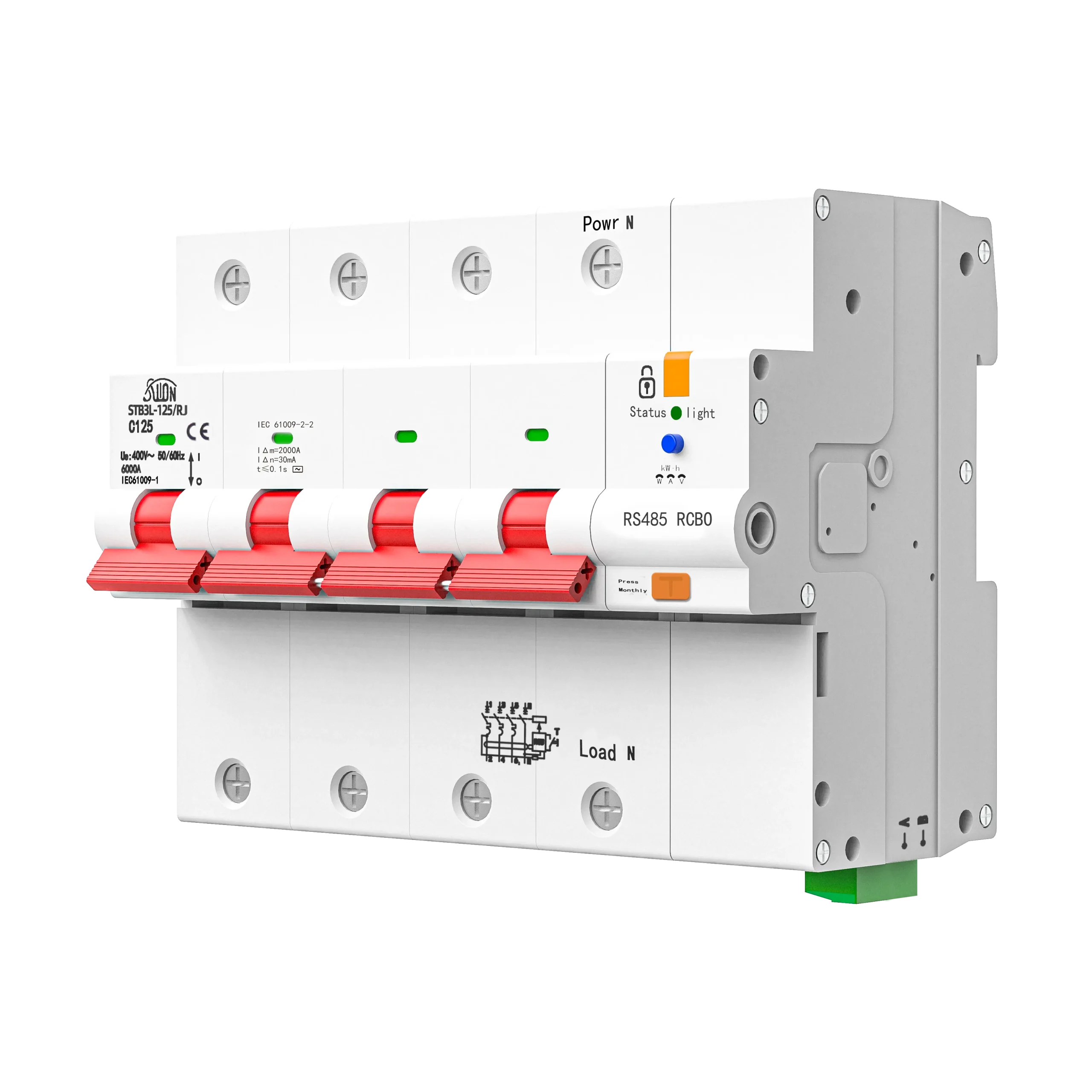 STB3L-125-RJ с функцией учета и защитой от утечки тока