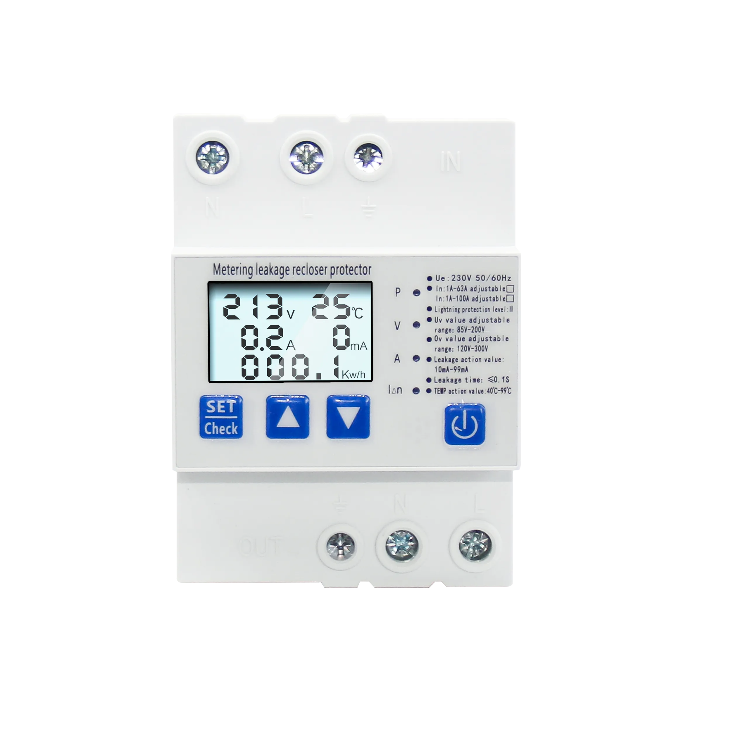 Устройство защиты с УЗО АПВ и функцией учета