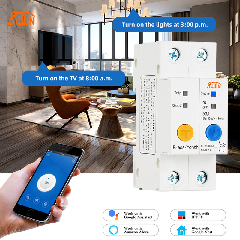 STC1L-63-WJ eWeLink WiFi с УЗО