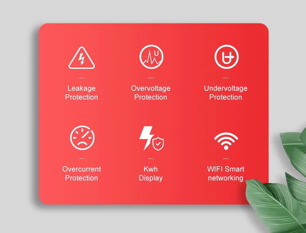 WiFi устройство защиты с УЗО АПВ функцией учета и дисплеем