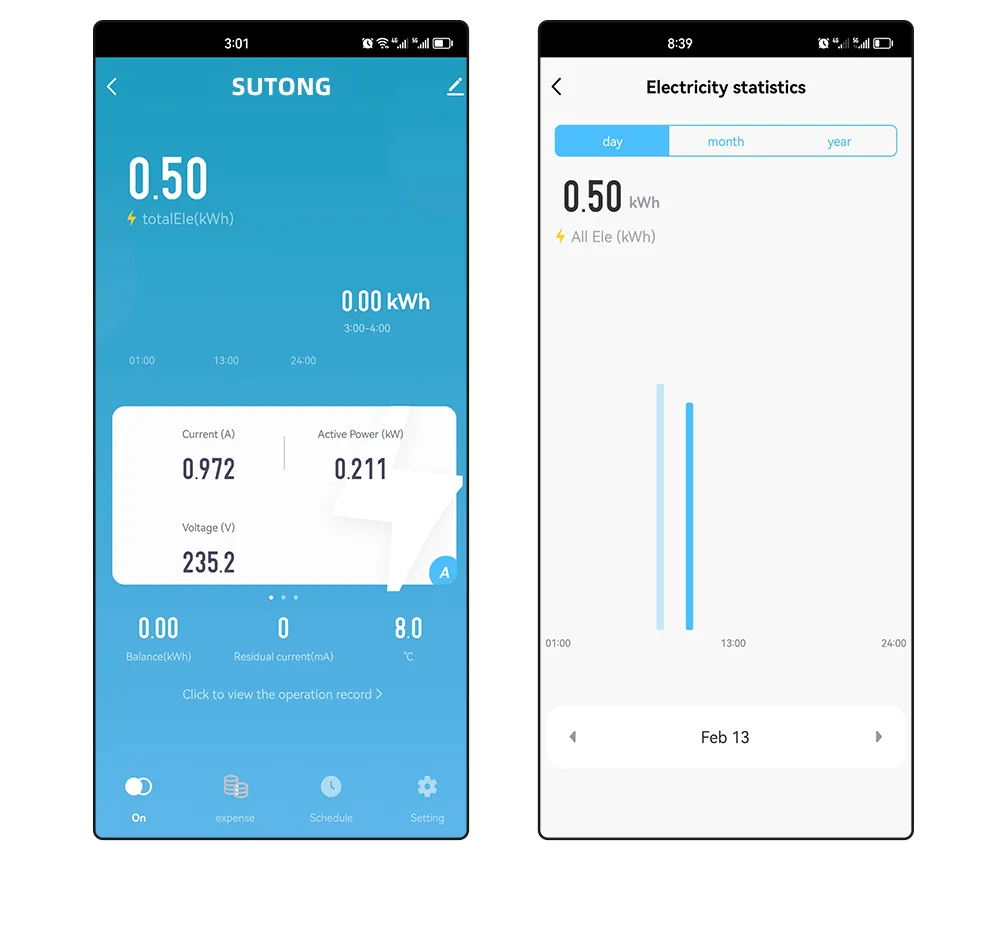 WiFi устройство защиты с УЗО АПВ функцией учета и дисплеем