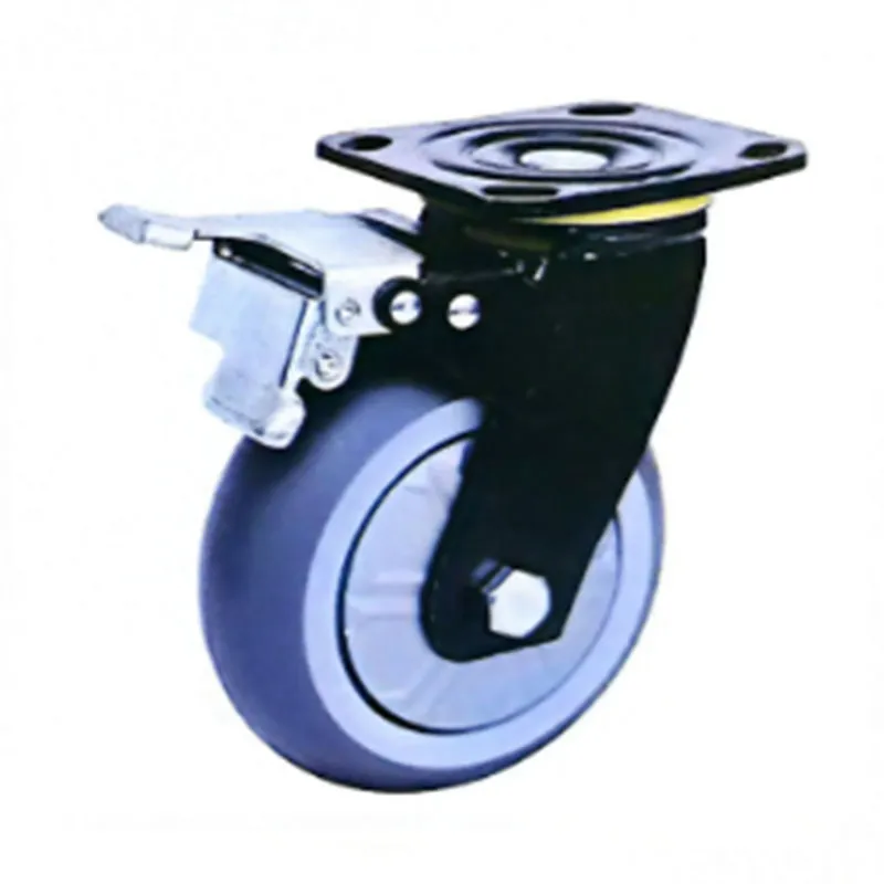 Роликовые колёса для тяжёлых стеллажей материалов серые высокоэластичные TPR